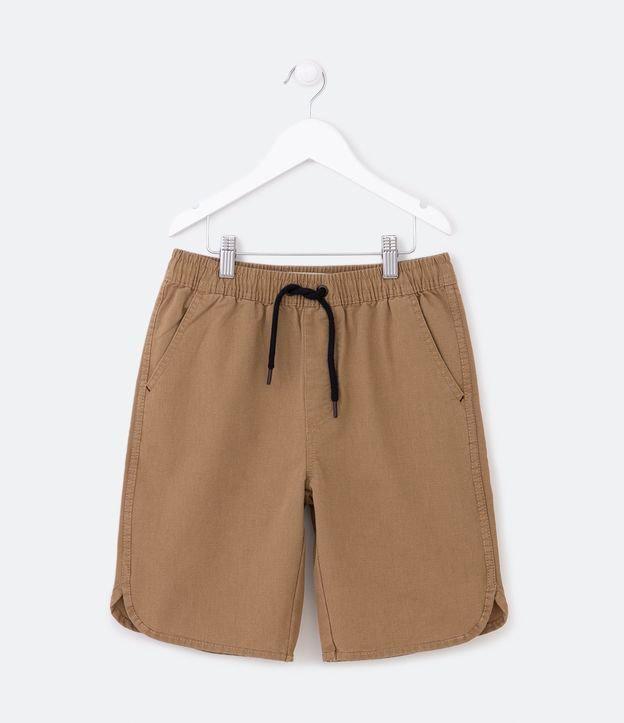 Bermuda Infantil em Sarja com Cordão no Cós - Tam 5 a 14 Anos - 1