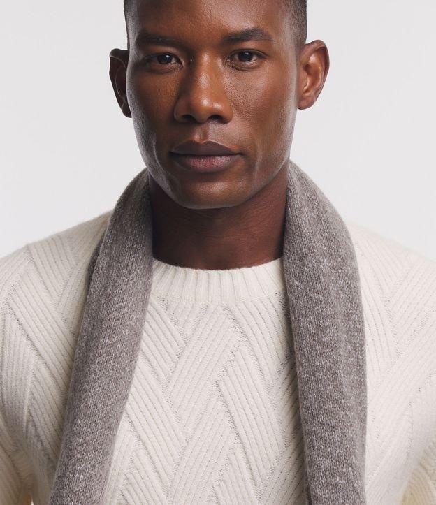 Suéter em Tricô com Textura Trançada - 1