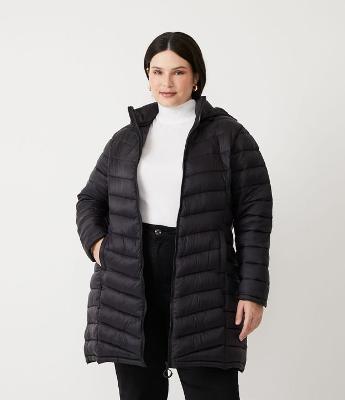 Jaqueta Puffer em Poliamida com Capuz Curve & Plus Size