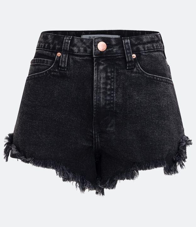 Short Hot Pants em Jeans com a Barra Desfiada - 2