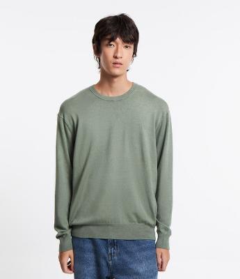 Suéter Comfort em Tricô com Gola Redonda