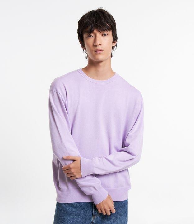 Suéter Comfort em Tricô com Gola Redonda - 1