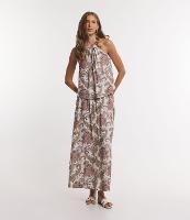 Saia Midi em Viscose com Zíper Lateral e Estampa Arabescos - 1