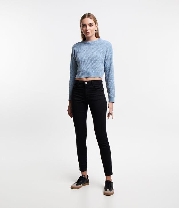 Calça Push Up Básica em Sarja com Bolsos - 4