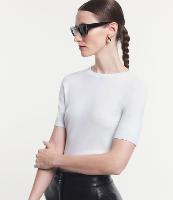 Blusa Básica em Tricô com Barra Canelada - 1