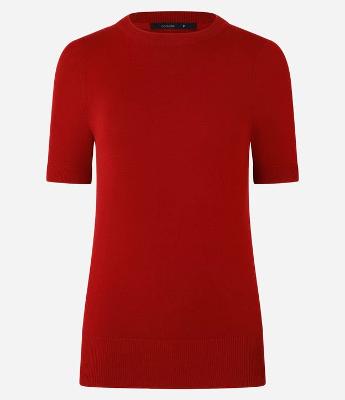 Blusa Básica em Tricô com Barra Canelada