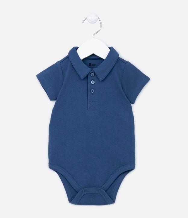 Body Básico Infantil em Suedine com Gola Polo - Tam 0 a 18 meses - 1