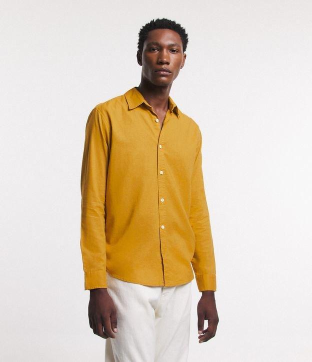 Camisa Comfort Básica em Linho e Algodão - 1