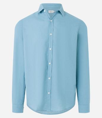 Camisa Comfort Básica em Linho e Algodão