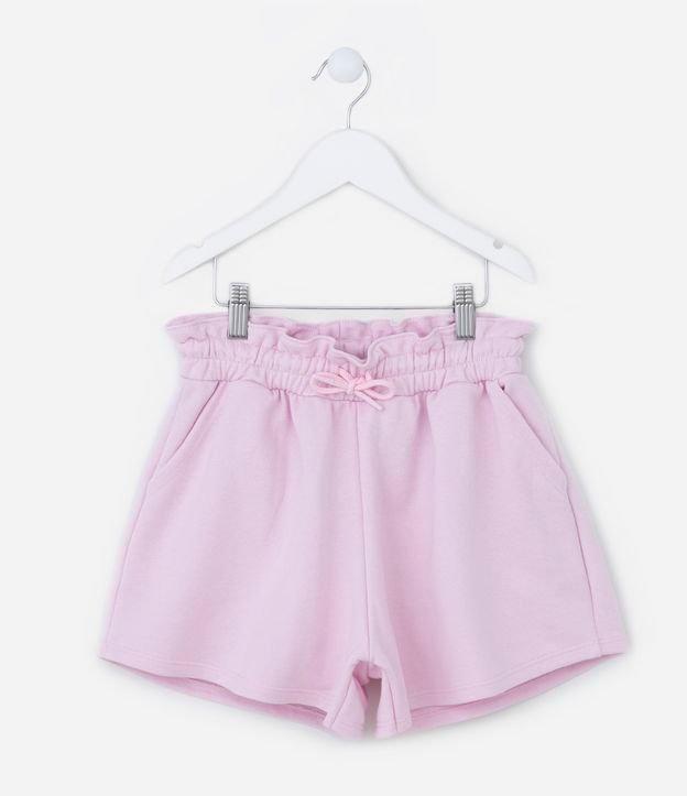 Short Clochard Infantil em Moletinho com Bolso - Tam 5 a 14 Anos - 1