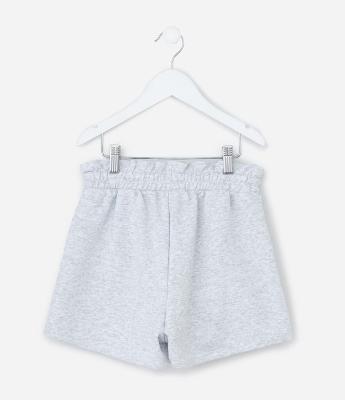 Short Clochard Infantil em Moletinho com Bolso - Tam 5 a 14 Anos