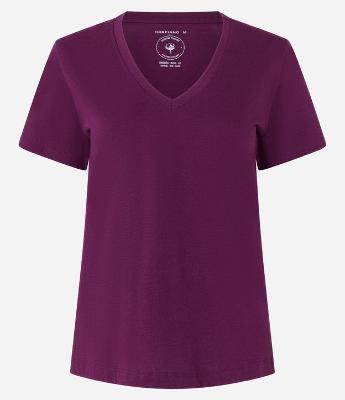 Blusa Básica em Algodão Peruano com Decote V