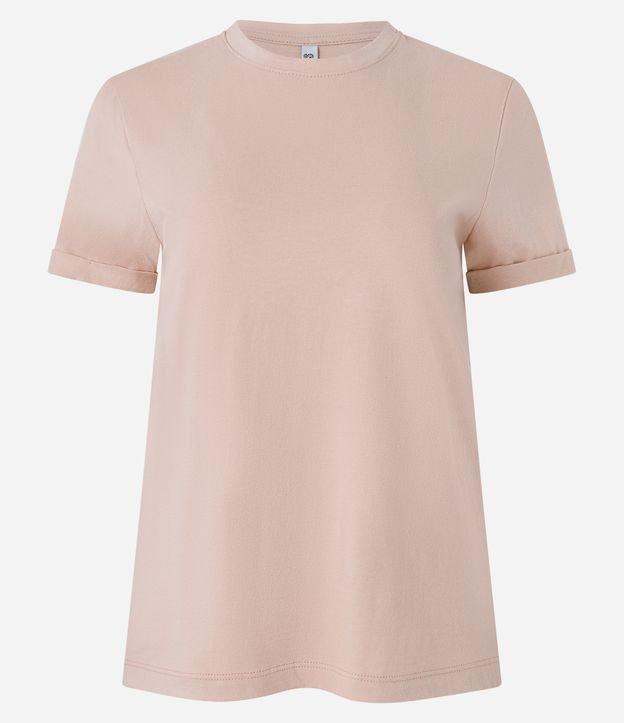 Camiseta Regular em Algodão com Manga Dobrada - 2