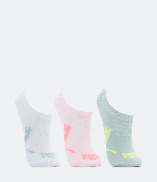 Kit 03 Pares de Meias Infantil Puma Cano Baixo - Tam 25 ao 34 - 1