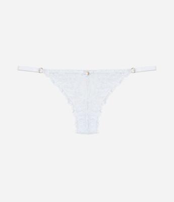 Calcinha String Fio em Renda Floral