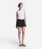 Short Saia Alfaiatado com Cinto de Fivela Quadrada - 1