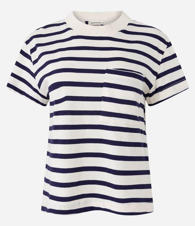 Blusa em Algodão Listrado com Bolso - 2