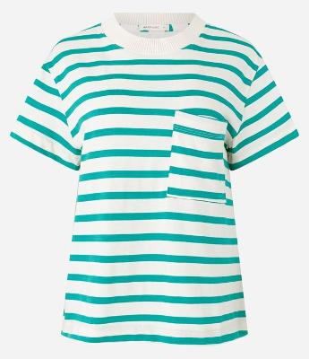 Blusa em Algodão Listrado com Bolso
