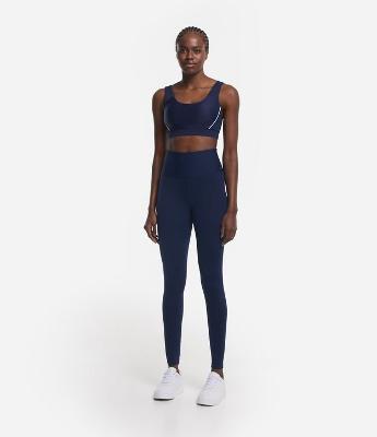 Calça Legging Esportiva em Poliamida com Cós Alto