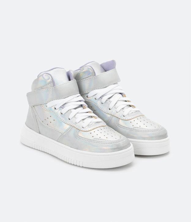 Tênis Abotinado Infantil Holográfico com Tira de Velcro - Tam 28 ao 36 - 1