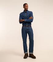 Calça Reta Jeans com Bolsos e Barra Dobrada - 2