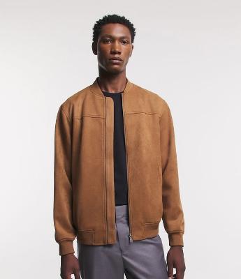 Jaqueta Bomber com Zíper e Bolsos