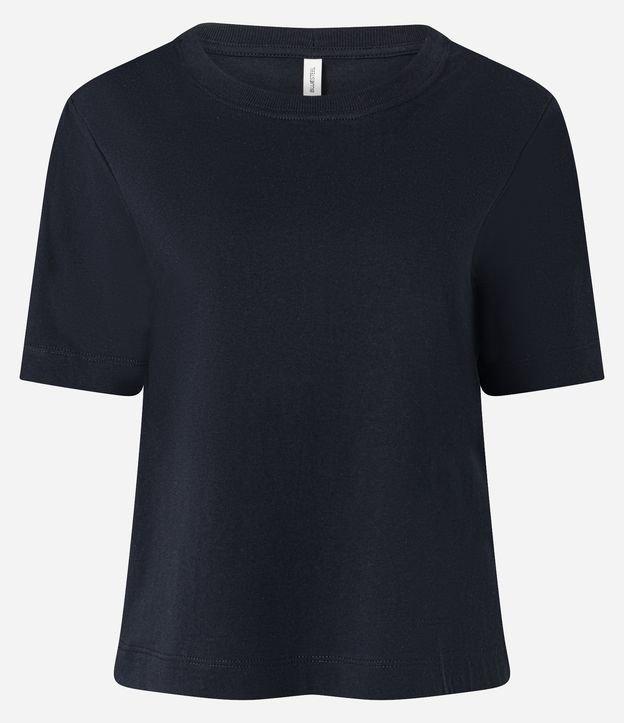 Blusa T-shirt em Meia Malha com Ombreira - 2