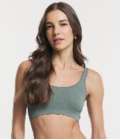 Sutiã Top Sem Bojo e Sem Aro em Poliamida com Textura Canelada - 1