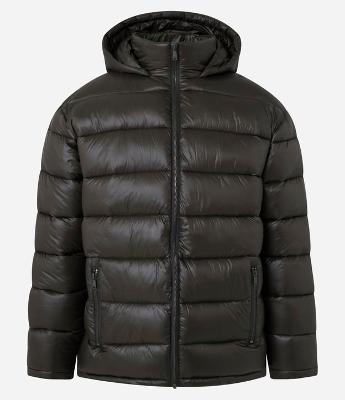 Jaqueta Puffer em Poliamida com Gomos e Forro de Sherpa