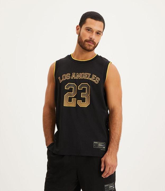 Regata Esportiva de Basquete com Textura e Estampa Los Angeles 23 - 1