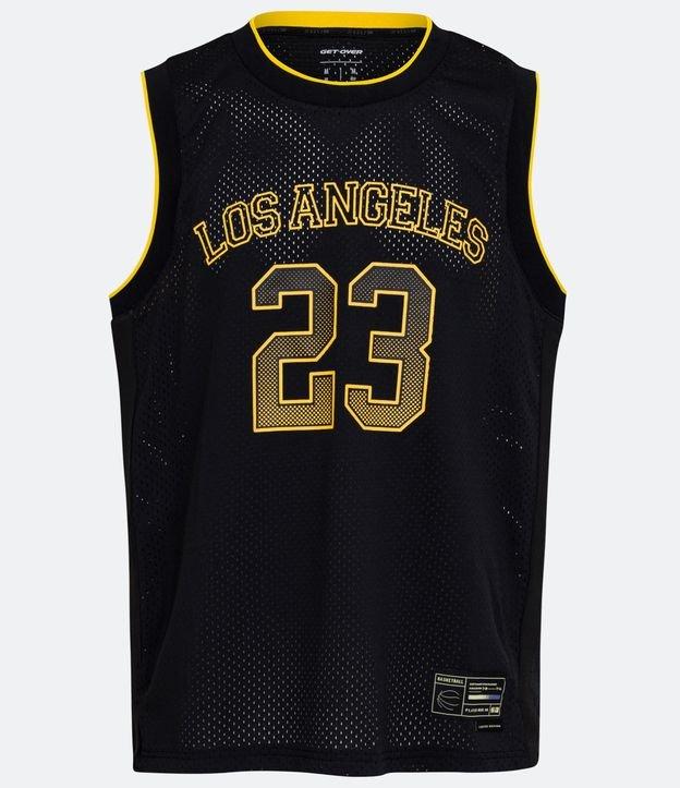 Regata Esportiva de Basquete com Textura e Estampa Los Angeles 23 - 2