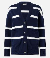 Cardigan em Tricô com Abotoamento Frontal e Estampa Listras - 1