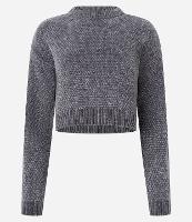 Suéter Curto em Tricô com Ponto Diferenciado - 2