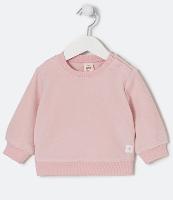 Blusão Fechado Infantil com Botões no Ombro e Etiqueta Aplicada - Tam 0 a 18 meses - 1