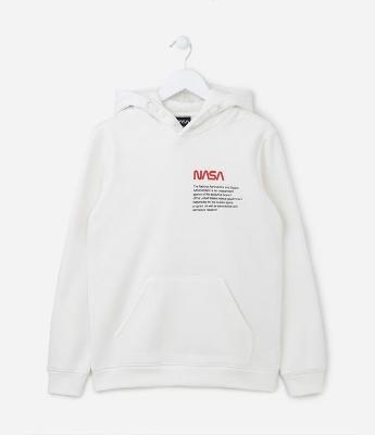 Blusão Moletom Infantil com Estampa da Nasa - Tam 5 a 14 anos