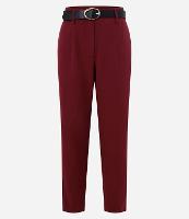 Calça Cenoura Alfaiatada com Cinto Fivela em Material Sintético - 1