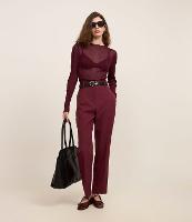 Calça Cenoura Alfaiatada com Cinto Fivela em Material Sintético - 2