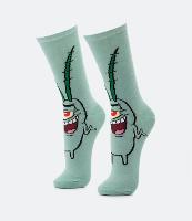 Meia Cano Alto em Algodão com Estampa do Plankton - 1