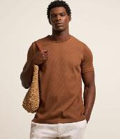 Camiseta Regular em Algodão Texturizado - 5