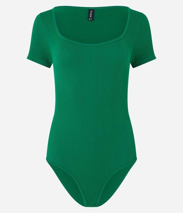 Body em Poliamida Texturizada e com Decote Quadrado - 1