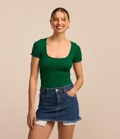 Body em Poliamida Texturizada e com Decote Quadrado - 2