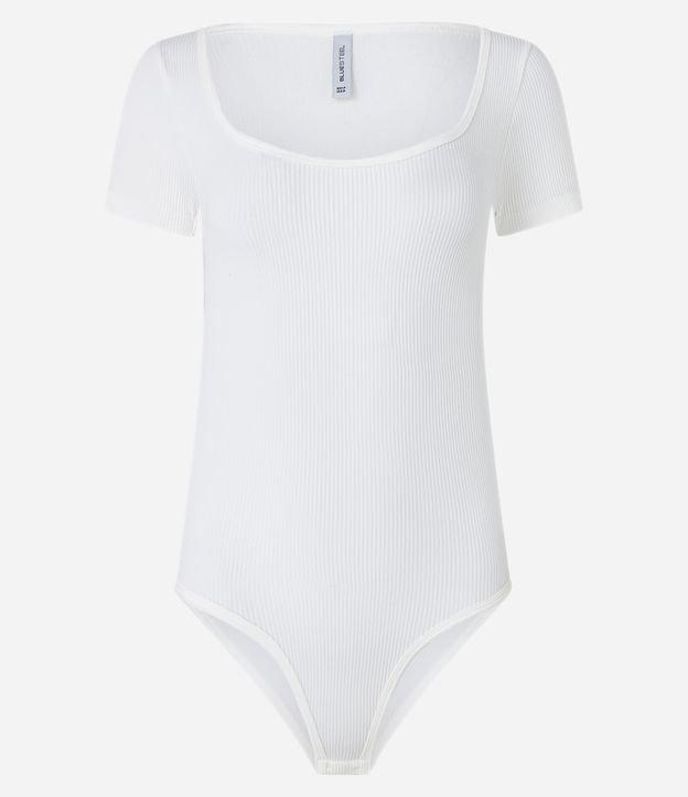 Body em Poliamida Texturizada e com Decote Quadrado - 1