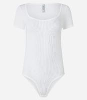 Body em Poliamida Texturizada e com Decote Quadrado - 1