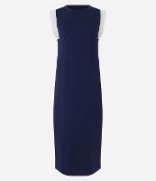 Vestido Midi em Moletinho com Cava Contrastante - 1