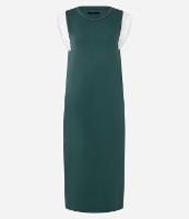 Vestido Midi em Moletinho com Cava Contrastante - 1