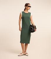 Vestido Midi em Moletinho com Cava Contrastante - 2