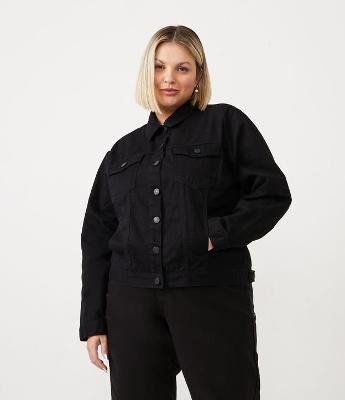 Jaqueta Trucker Básica em Sarja Curve & Plus Size