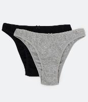 Kit 02 Calcinhas Biquíni Básicas em Algodão - 1