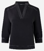 Blusa Manga 3/4 em Crepe com Costura Aparente - 2