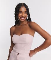 Top Cropped Corset Tomara Que Caia em Linho com Lastex - 1